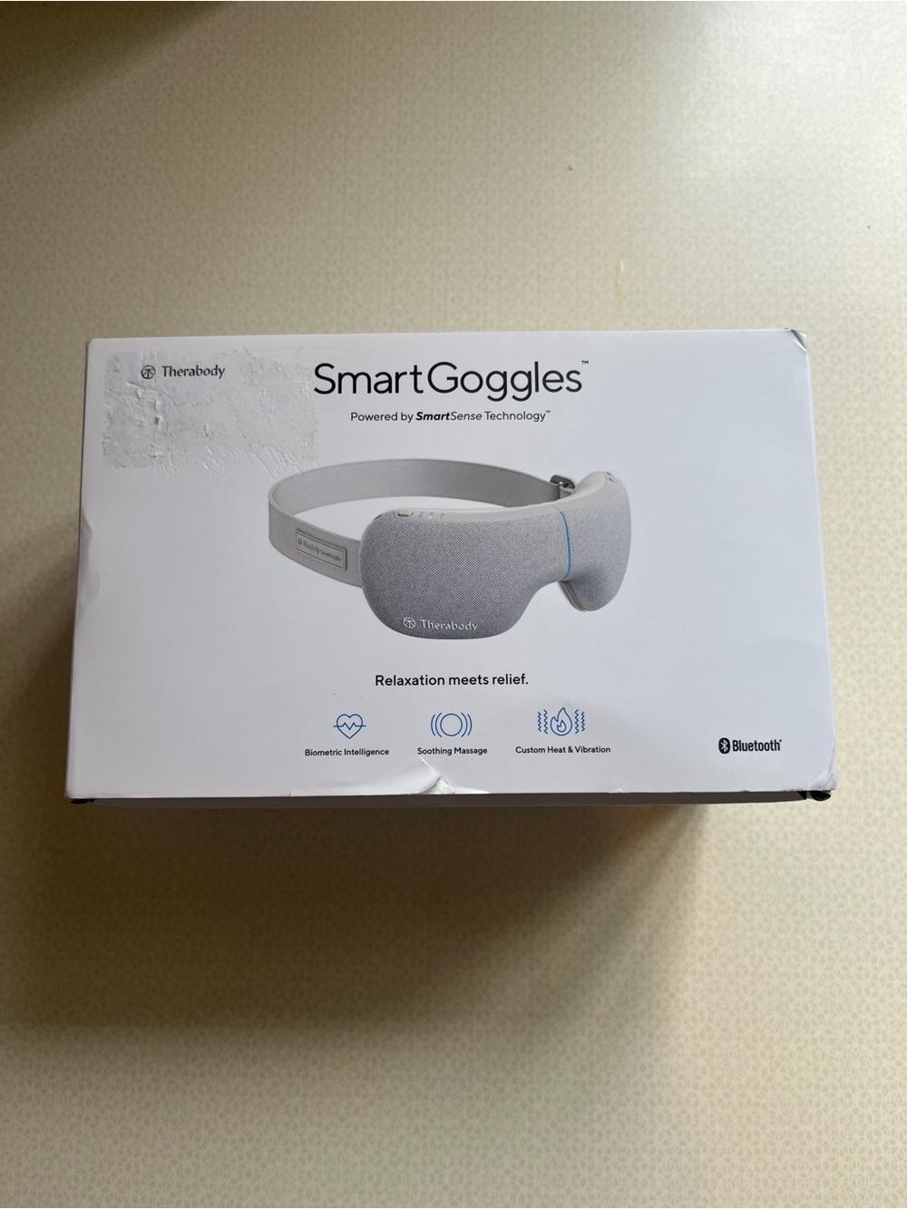 Therabody SmartGoggles Eye Massager - Gray with Blue Accent